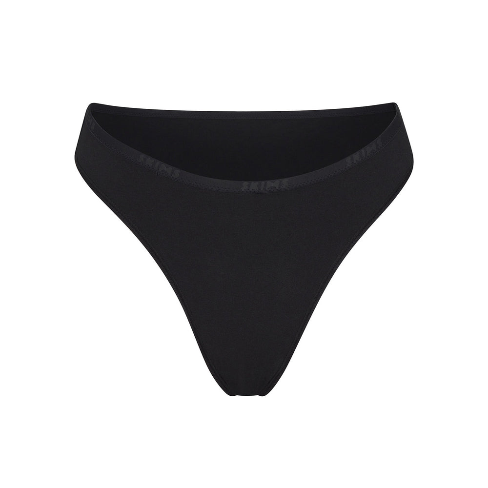 Bikini Skims COTTON LOGO HIGH LEG Noir | 874RSKZYN