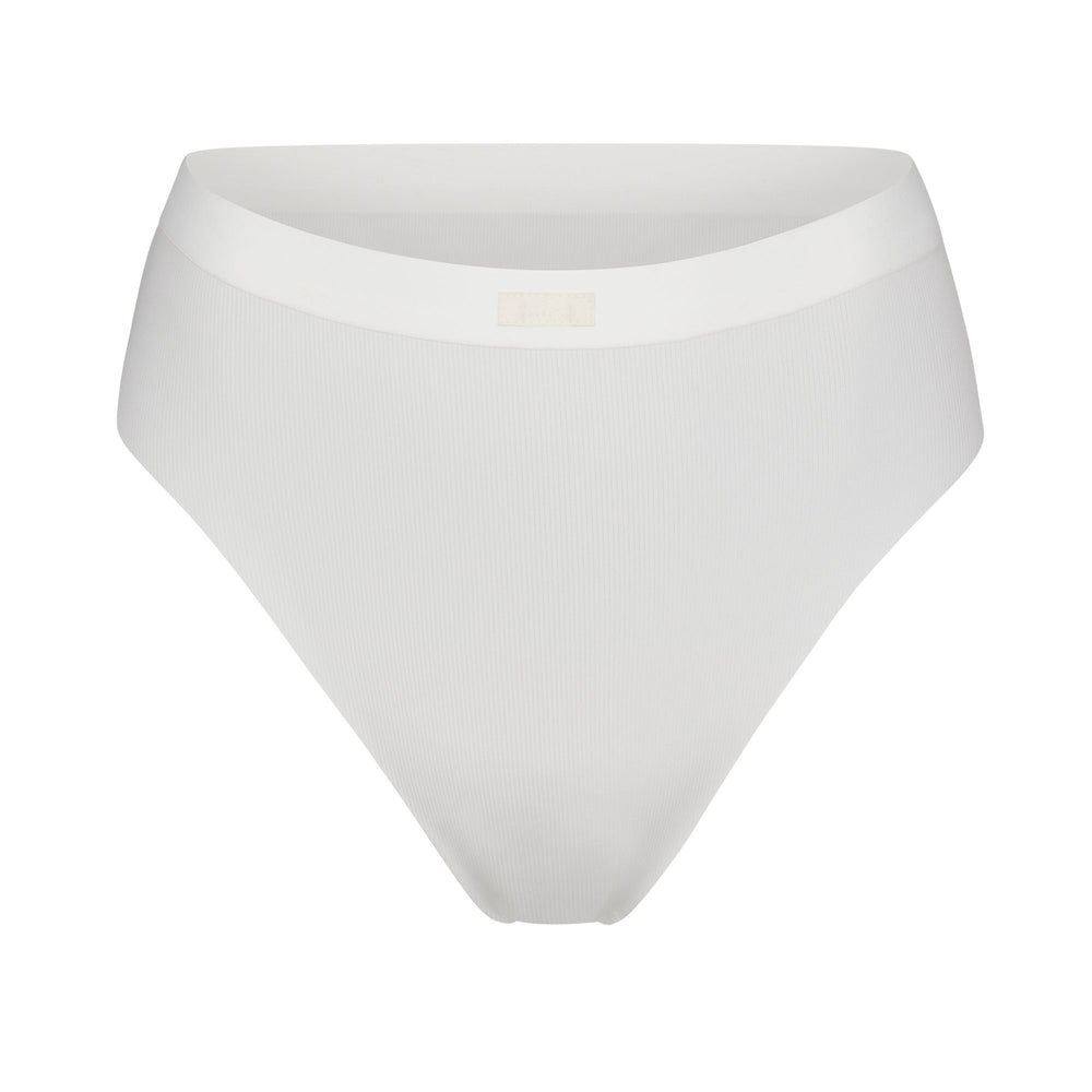 Bikini Skims SMOOTH RIB Blanche | 632OHDYMV