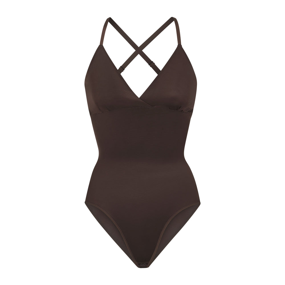 Body Skims BARELY THERE BODYSUIT BRIEF W/ SNAPS Cafe | 701ACSLBP