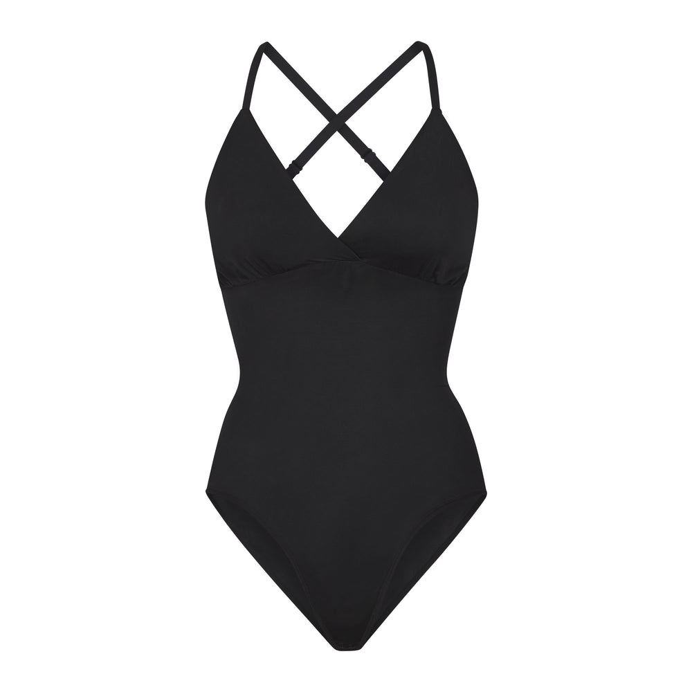 Body Skims BARELY THERE BODYSUIT BRIEF W/ SNAPS Noir | 862EKLJQY