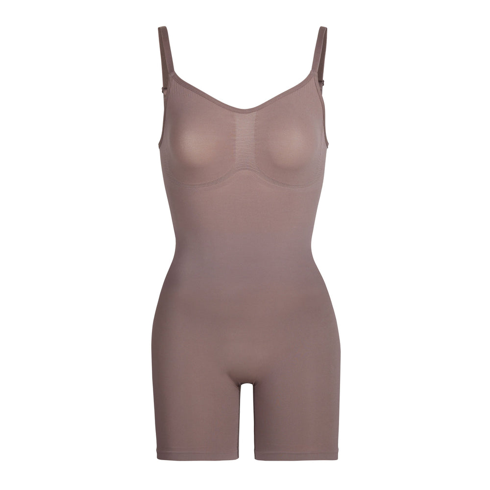 Body Skims SCULPTING BODYSUIT MID THIGH W. OPEN GUSSET Marron | 219KWQCOF