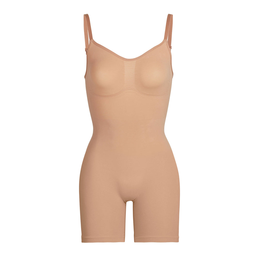 Body Skims SCULPTING BODYSUIT MID THIGH W. OPEN GUSSET Beige | 310HMLJRB