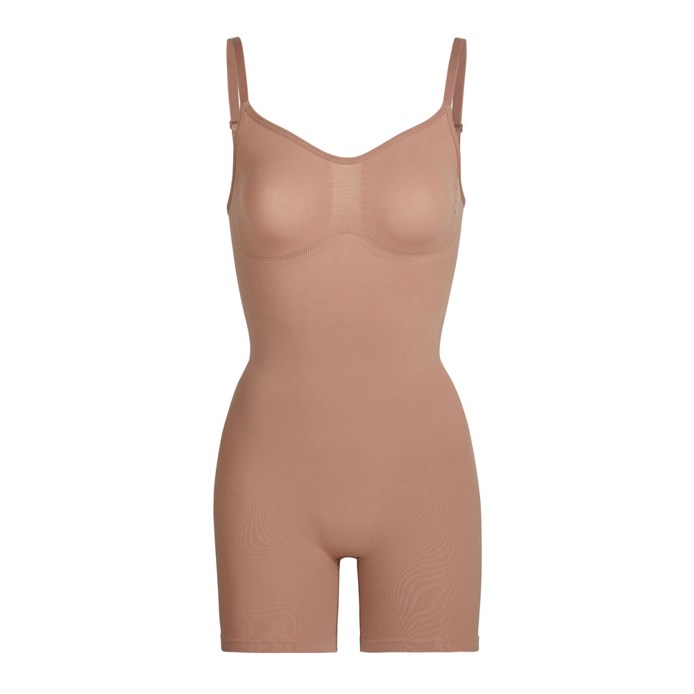 Body Skims SCULPTING BODYSUIT MID THIGH W. OPEN GUSSET Abricot | 340UQRGCD