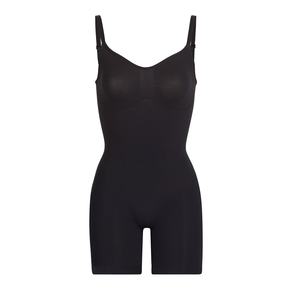 Body Skims SCULPTING BODYSUIT MID THIGH W. OPEN GUSSET Noir | 673QBRLPJ