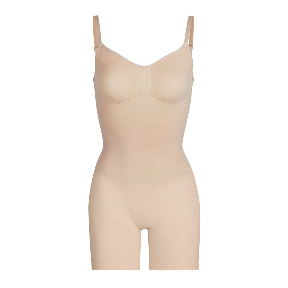 Body Skims SCULPTING BODYSUIT MID THIGH W. OPEN GUSSET Beige | 825IGLWME