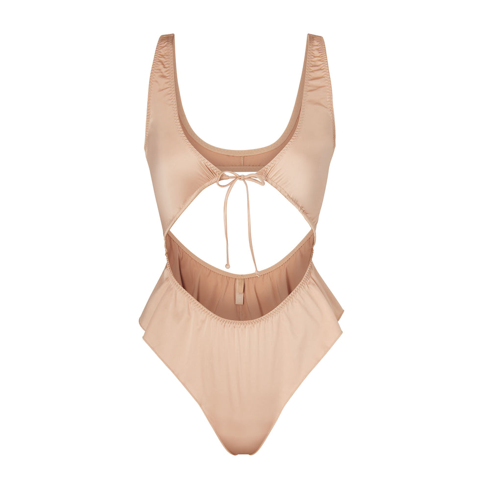 Body Skims WOVEN SHINE TIE FRONT Rose | 468UMNBER