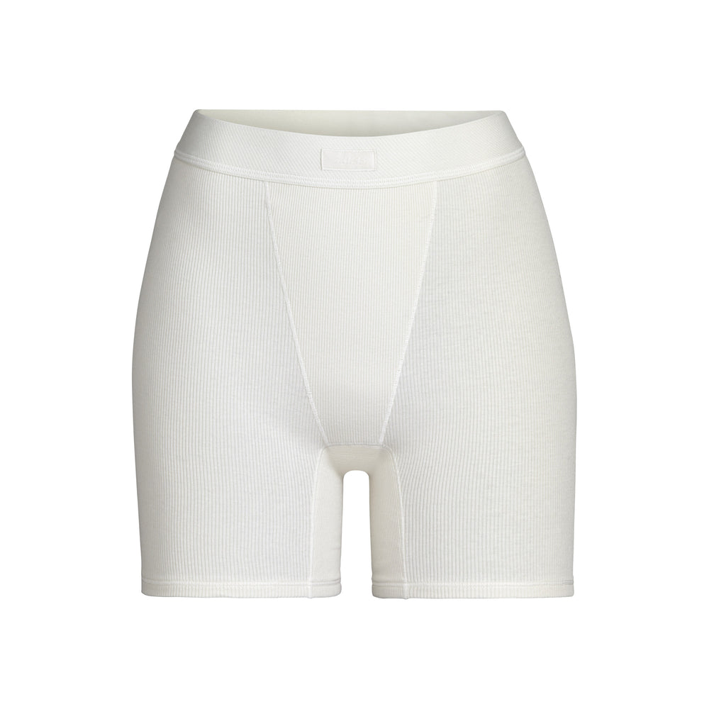 Boxer Shorts Skims COTTON RIB Blanche | 372EOACQB