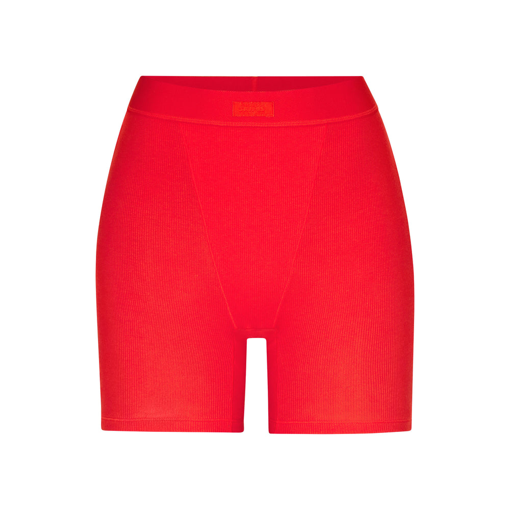 Boxer Shorts Skims COTTON RIB Rouge | 543YXVSCE