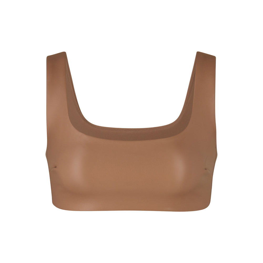 Bralette Skims FAUX LEATHER Abricot | 157BPESQO