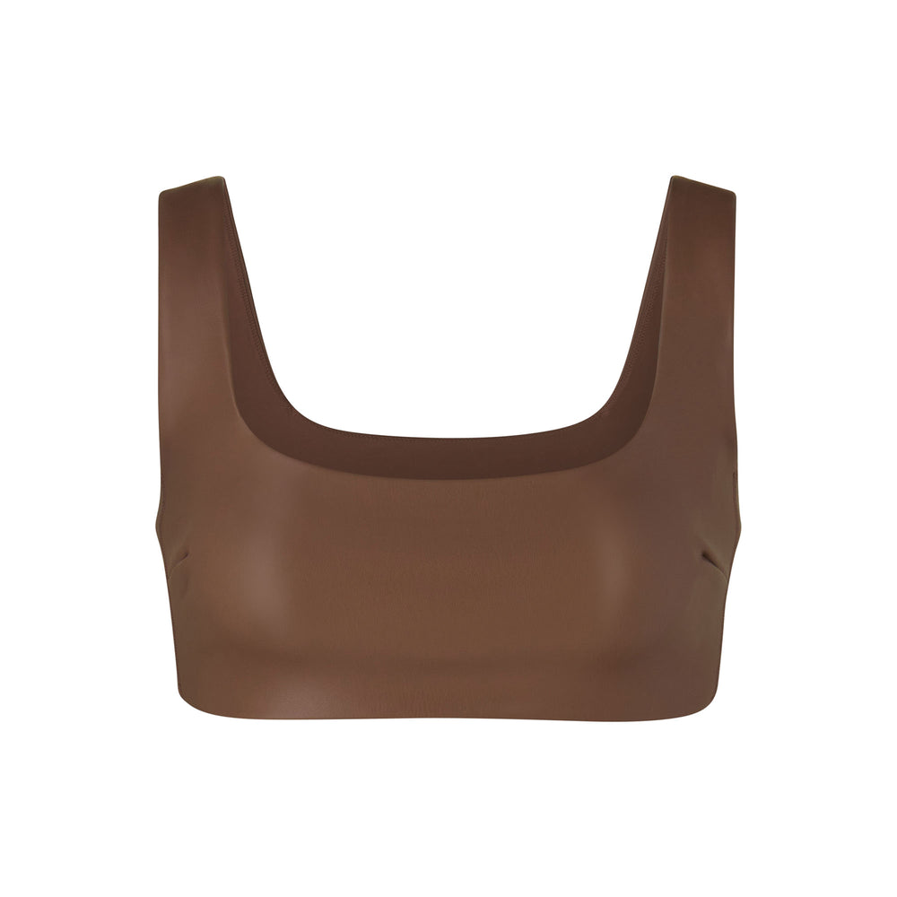 Bralette Skims FAUX LEATHER Marron | 123DQWTHP