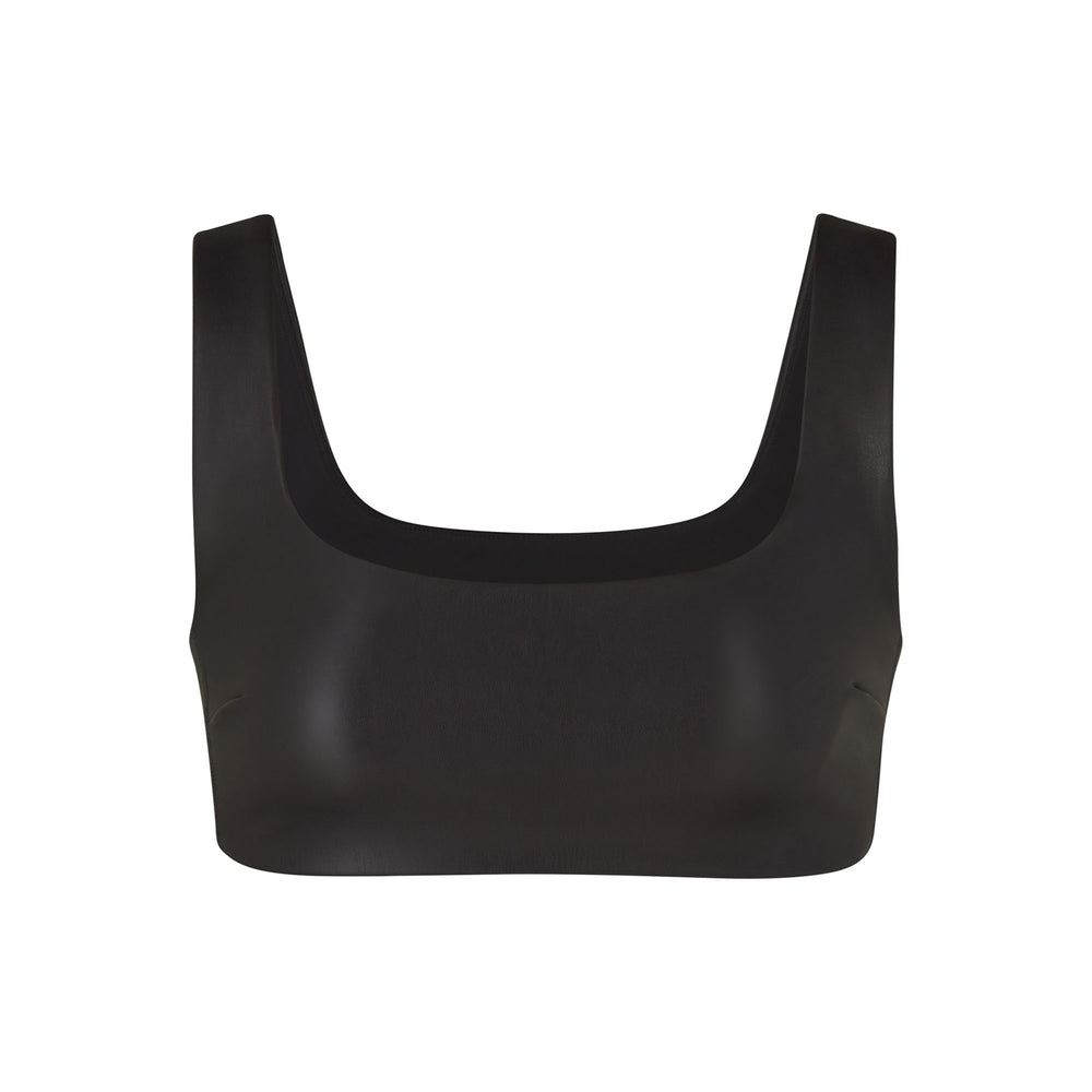 Bralette Skims FAUX LEATHER Noir | 950MYIQVP