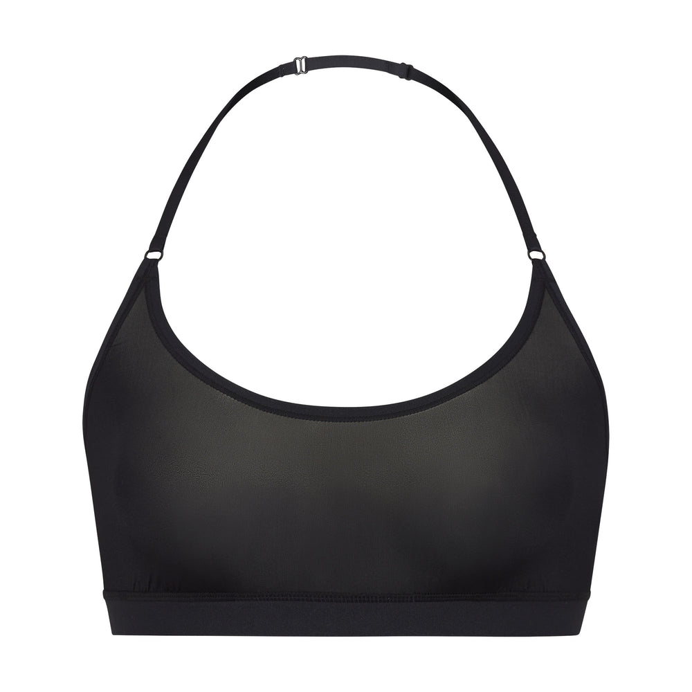 Bralette Skims JELLY SHEER SCOOP HALTER Noir | 720UTNLGC
