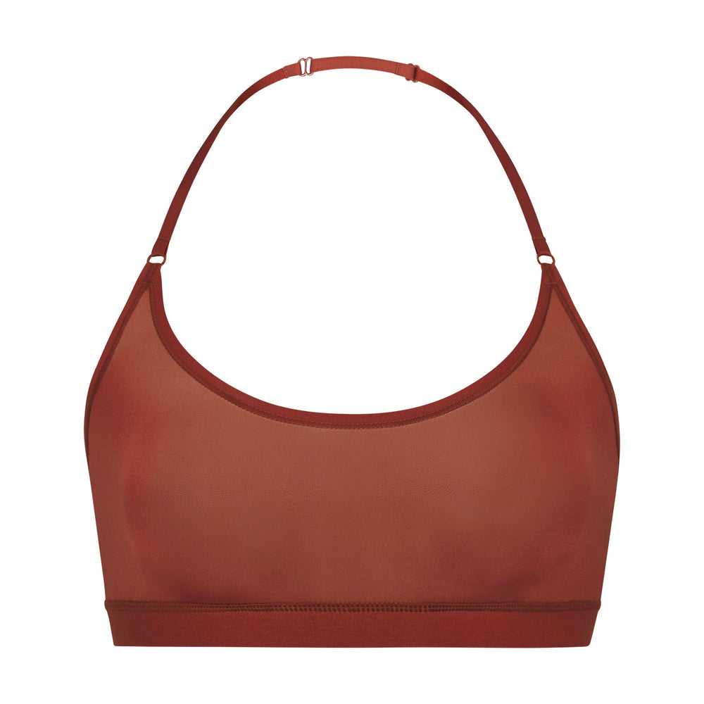 Bralette Skims JELLY SHEER SCOOP HALTER Marron | 814UPONKY