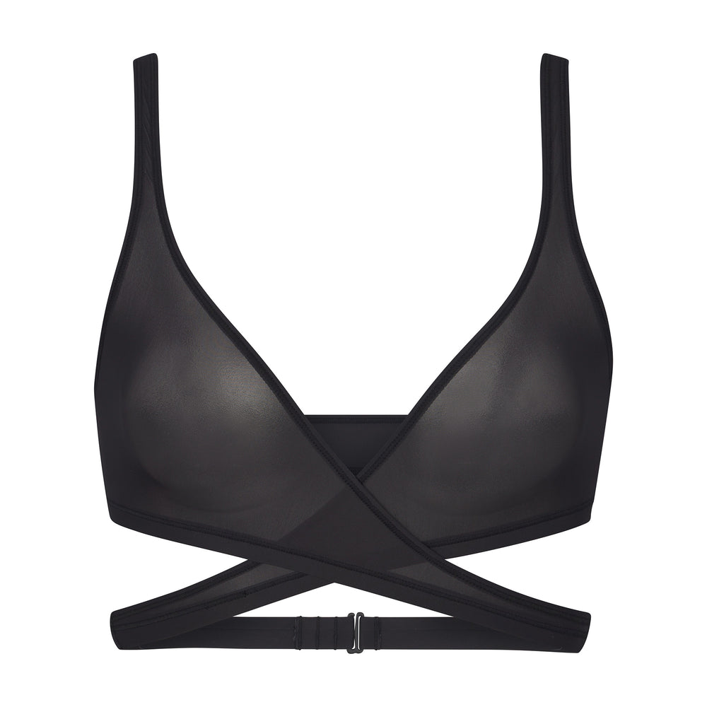 Bralette Skims JELLY SHEER WRAP Noir | 817QYSCEJ