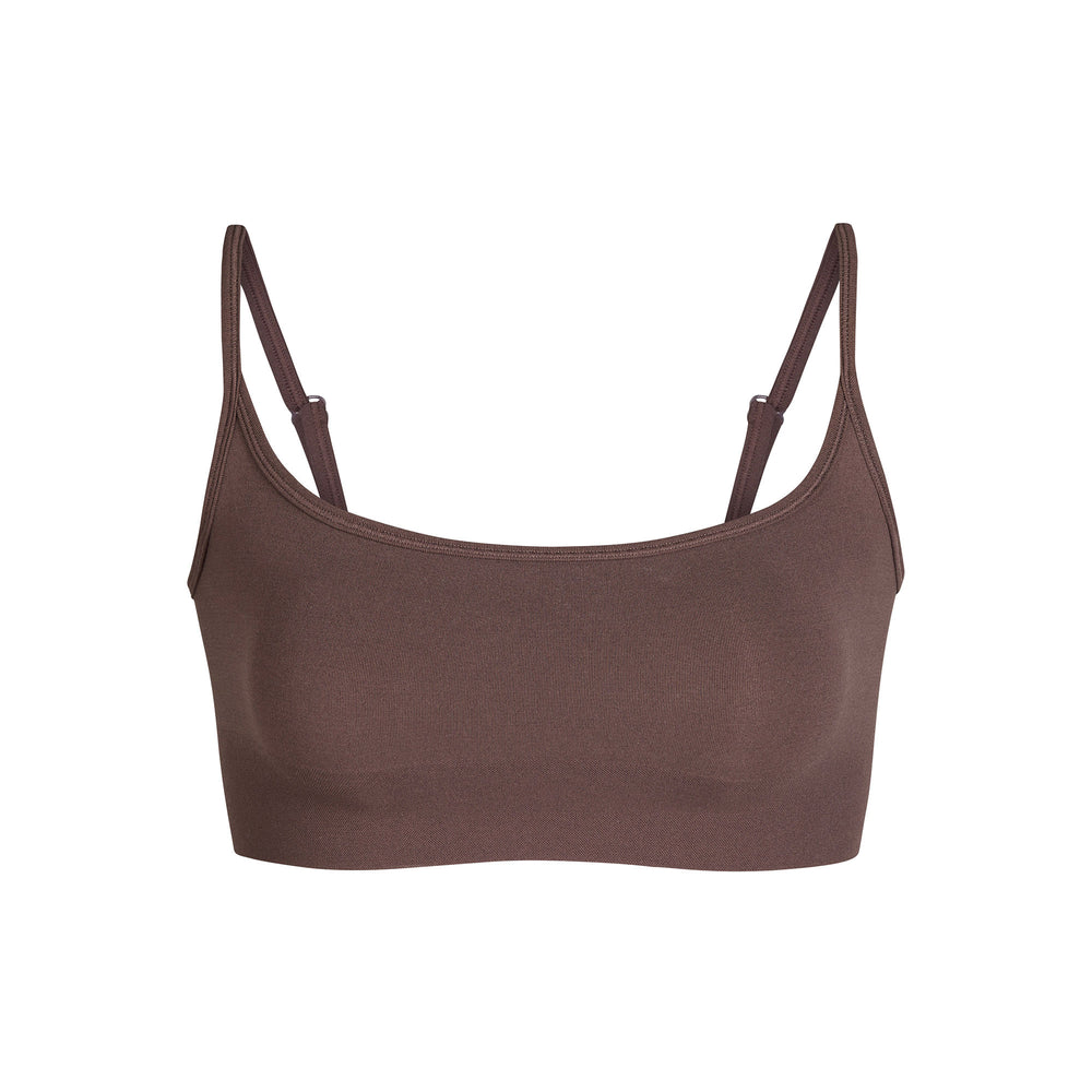 Bralette Skims SCULPTING SCOOP NECK Chocolat | 392GKWOVQ
