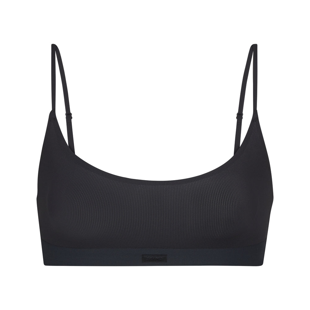 Bralette Skims SMOOTH RIB SCOOP NECK Noir | 812NBUHRO