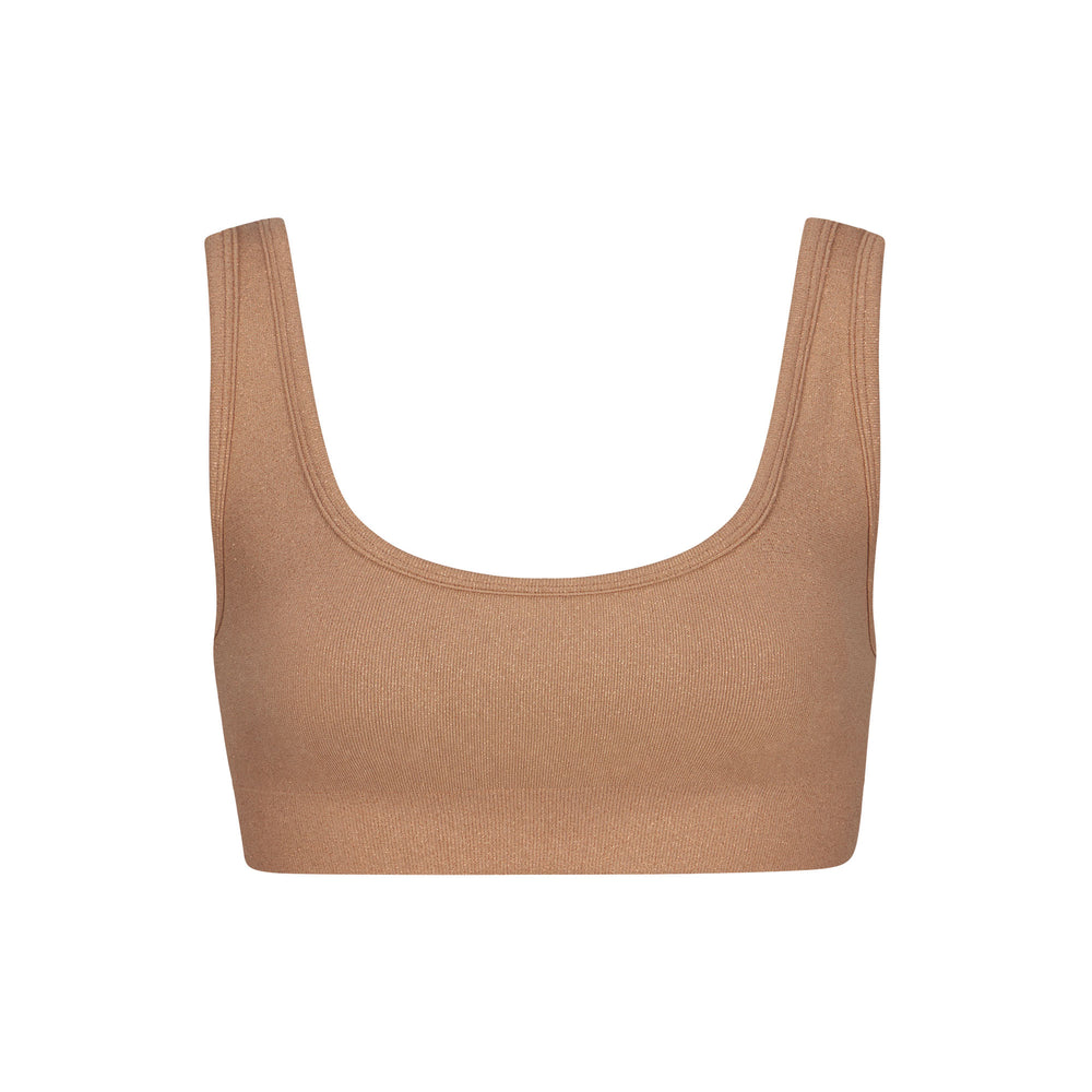 Bralette Skims SOFT SMOOTHING SHINE SCOOP NECK Abricot | 928IZXYVN