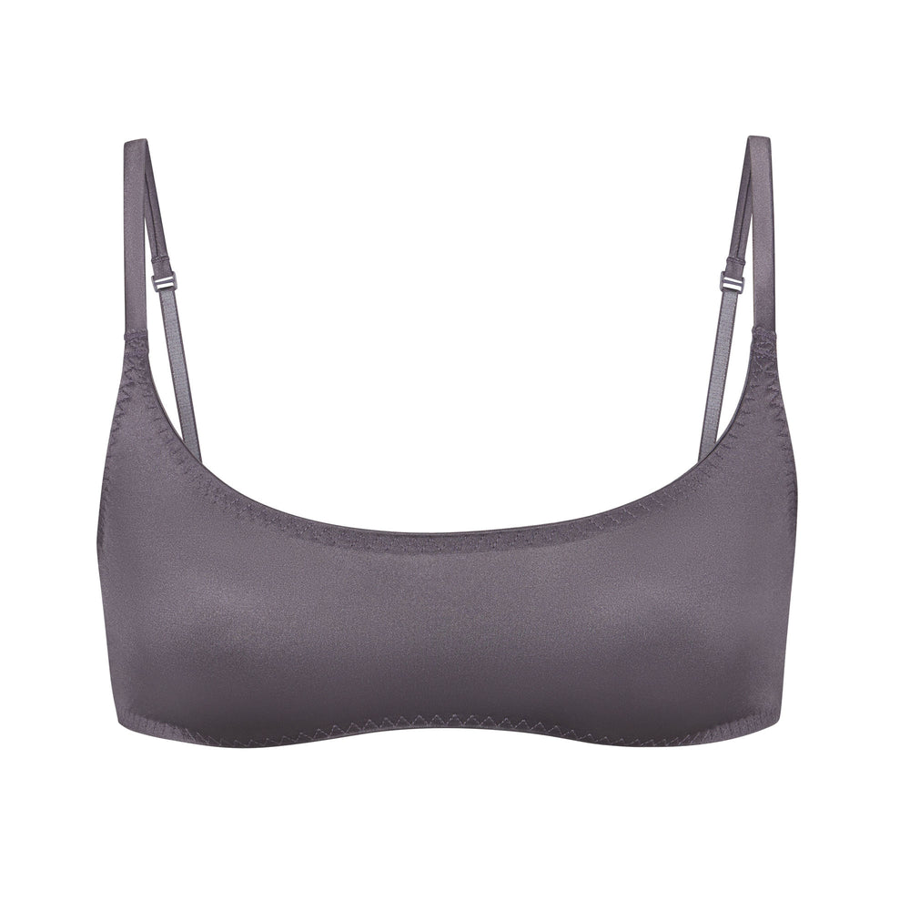 Bralette Skims STRETCH SATIN SCOOP NECK Violette | 892GFOQRW