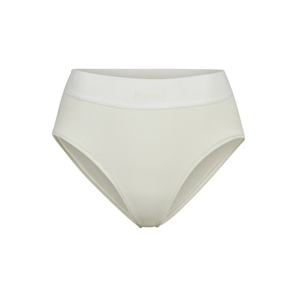 Brief Skims COTTON RIB MID RISE Blanche | 784ILTPCE