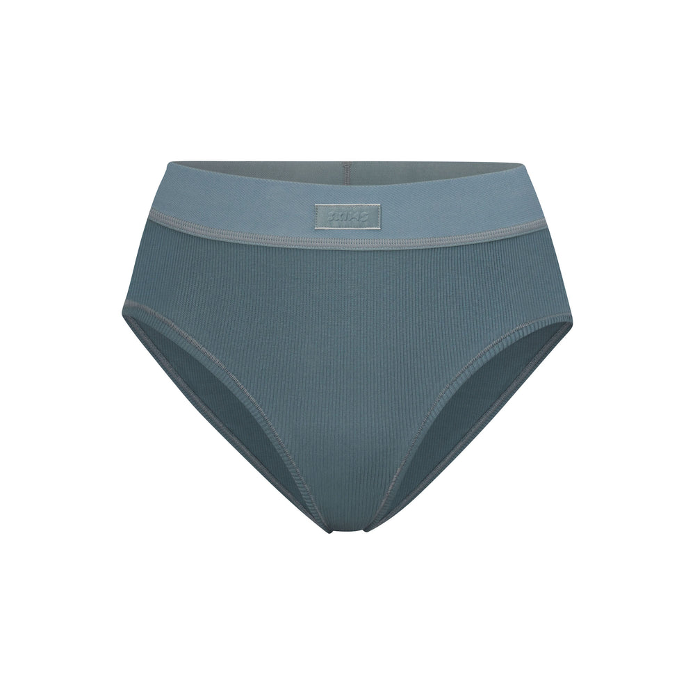 Brief Skims COTTON RIB MID RISE Bleu | 568KTVBLI