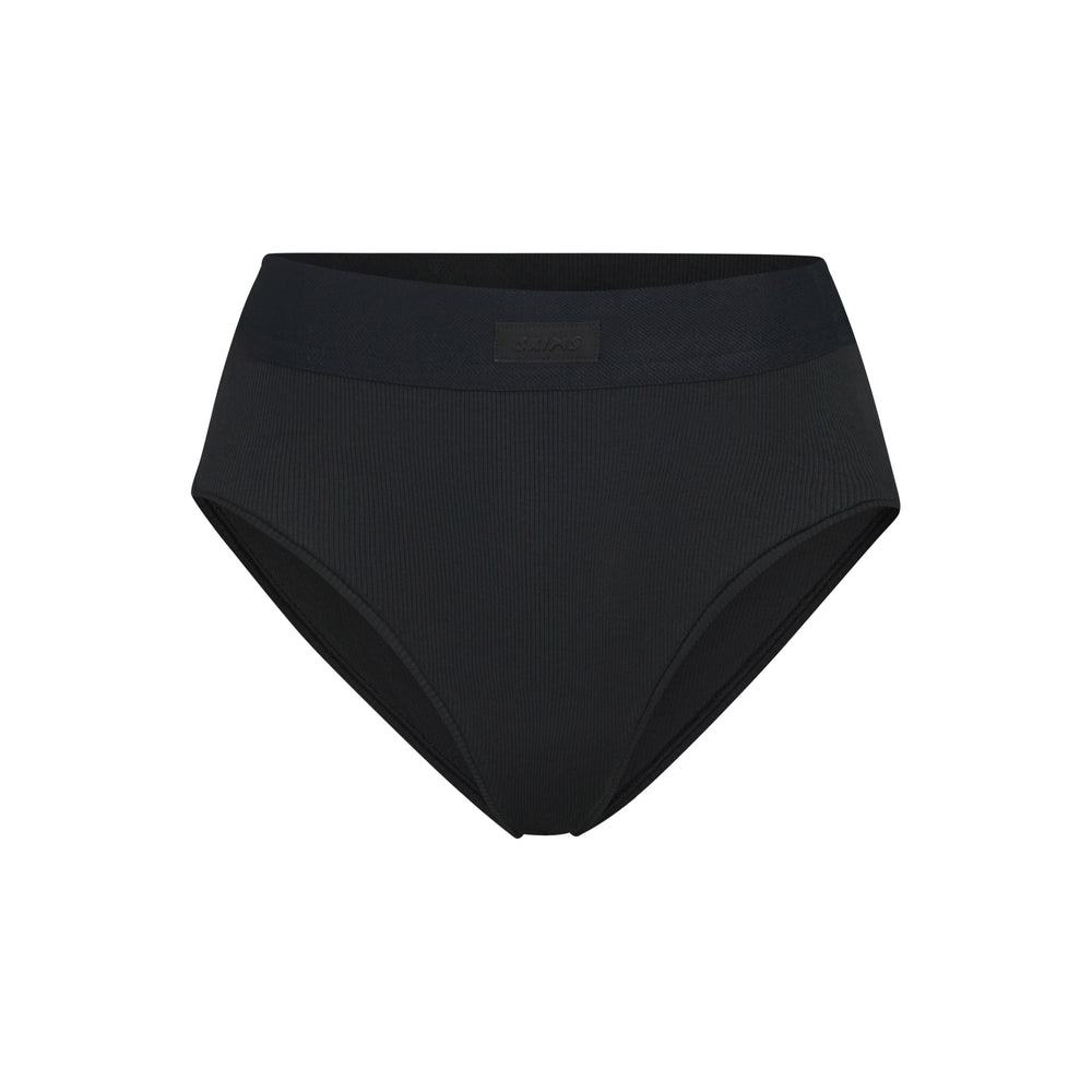 Brief Skims COTTON RIB MID RISE Noir | 629BECXIM