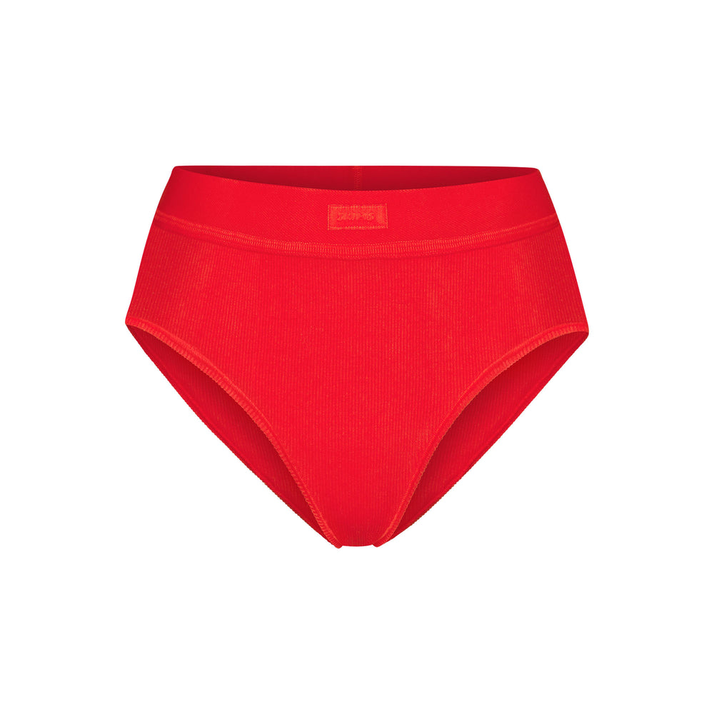 Brief Skims COTTON RIB MID RISE Rouge | 178SUTILN