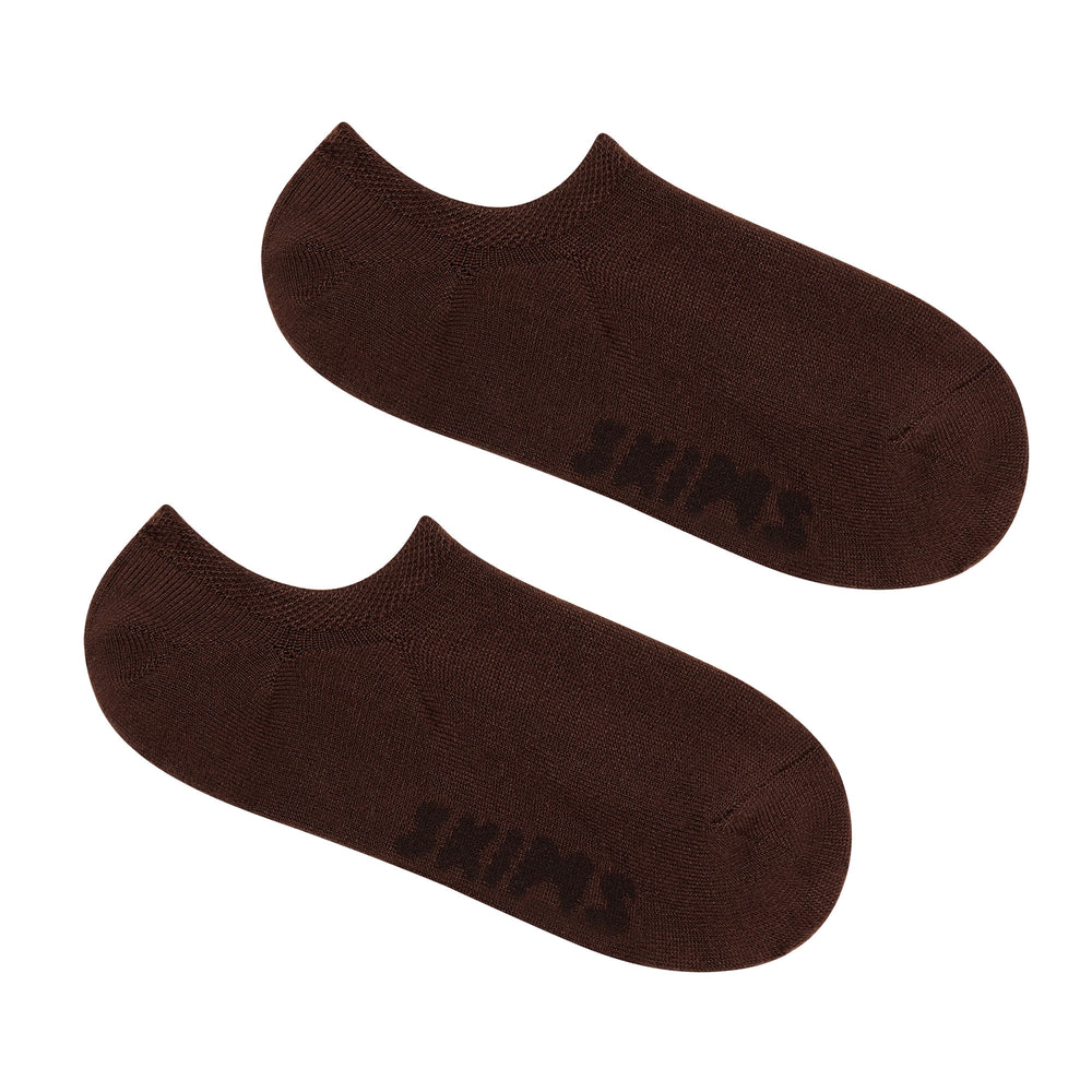 Chaussettes Skims EVERYDAY LOW RIB ANKLE Chocolat | 049ATGRYQ