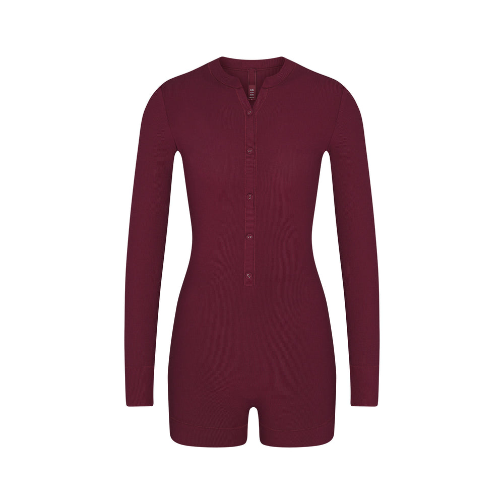 Combinaison Skims SOFT LOUNGE BUTTON UP HENLEY Violette | 064FTHAVG