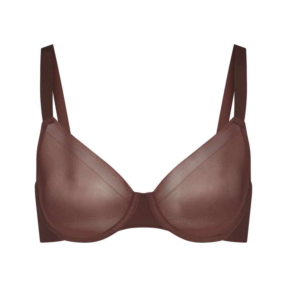Demi Bra Skims NO SHOW MOLDED UNLINED Chocolat | 583KGYAOC