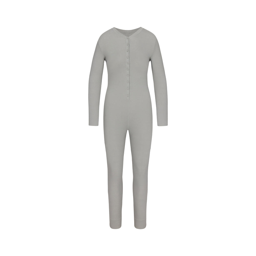 Enfant Skims LOGO POINTELLE HENLEY ONESIE Grise Clair | 086ZLSEMW