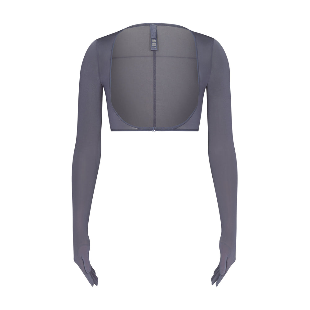 Huat Skims JELLY SHEER SHOULDER SLEEVE Grise Bleu | 563OLZQGU