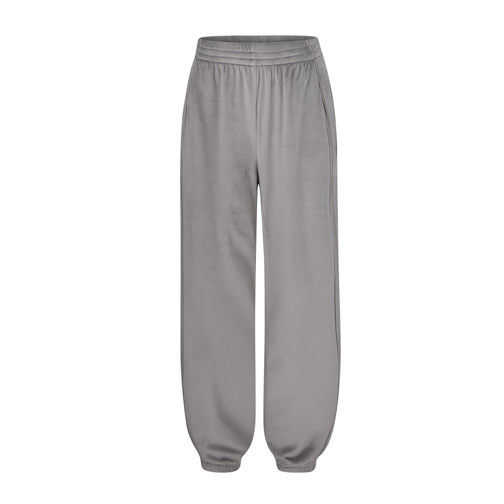 Joggers Skims VELOUR OVERSIZED Grise Foncé | 305BYIXLG
