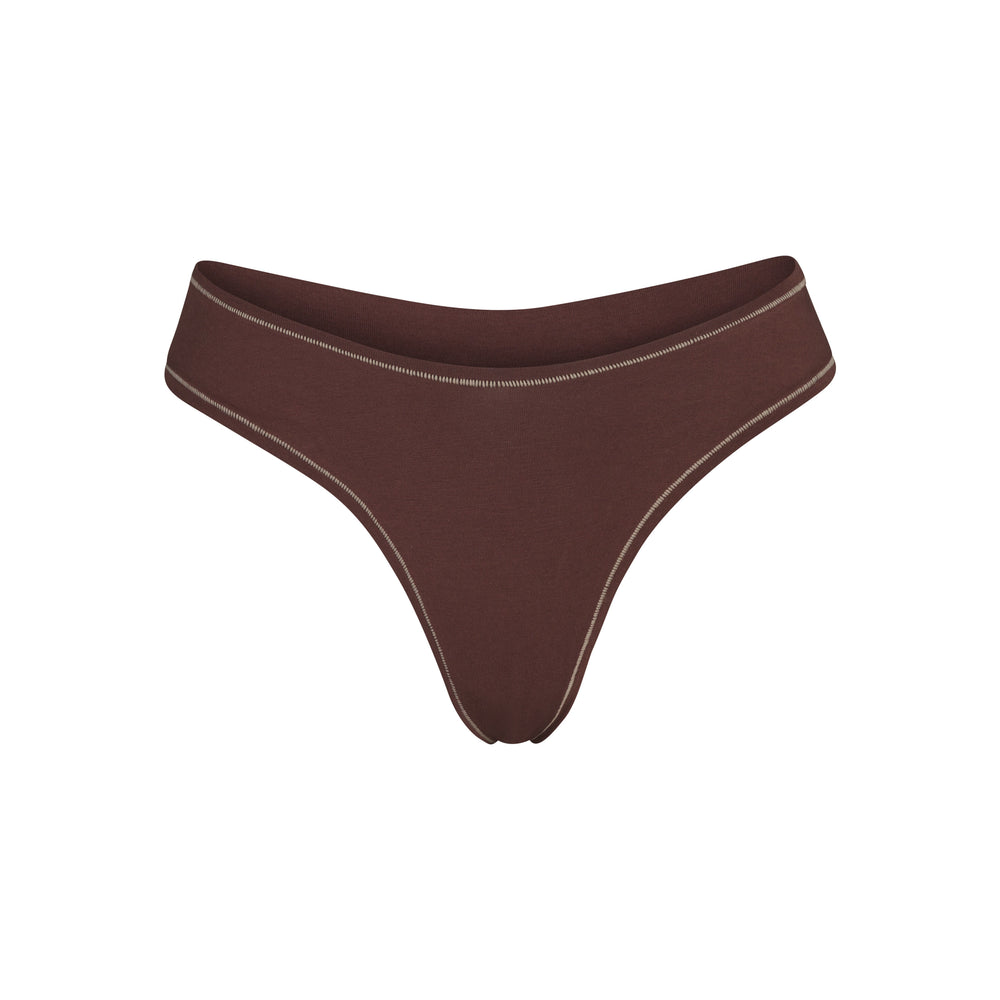 Lanières Skims COTTON JERSEY DIPPED Chocolat | 695FRZXWN