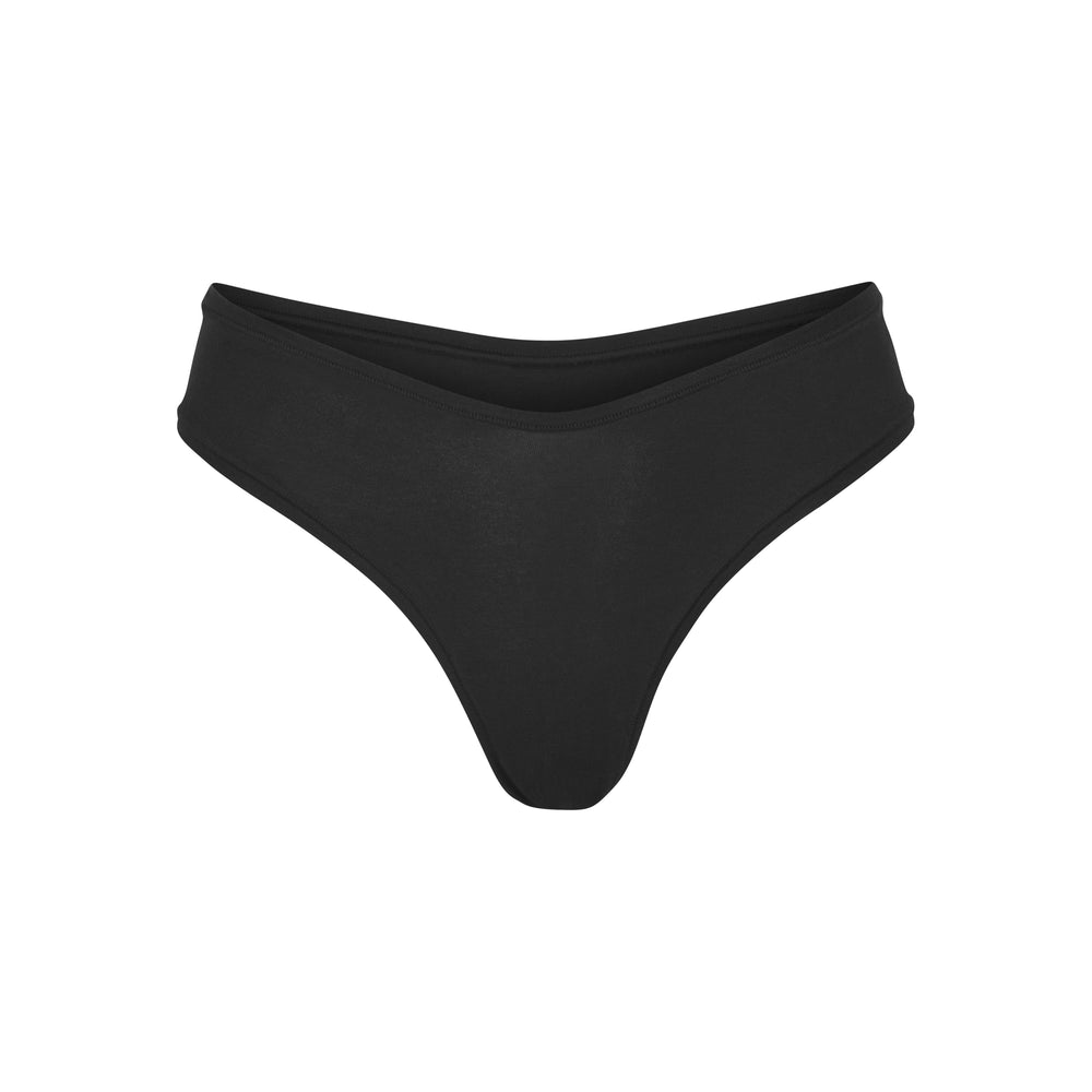Lanières Skims COTTON JERSEY DIPPED Noir | 905FDWZGX