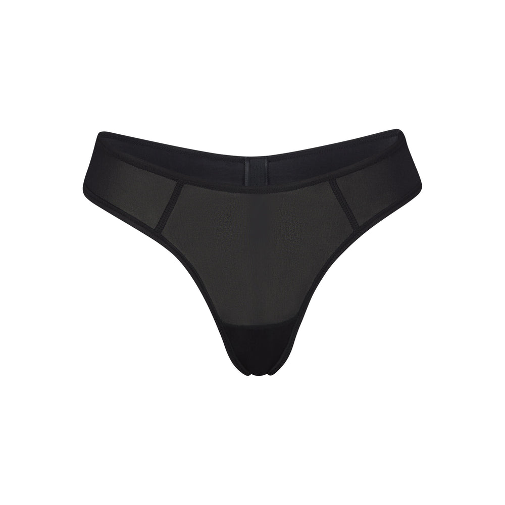 Lanières Skims JELLY SHEER SEAMED DIPPED Noir | 341UCOBSK