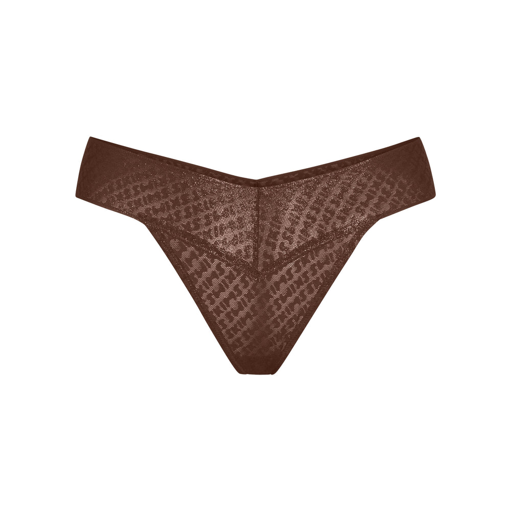 Lanières Skims LOGO MESH FOIL Chocolat | 430LYCXET