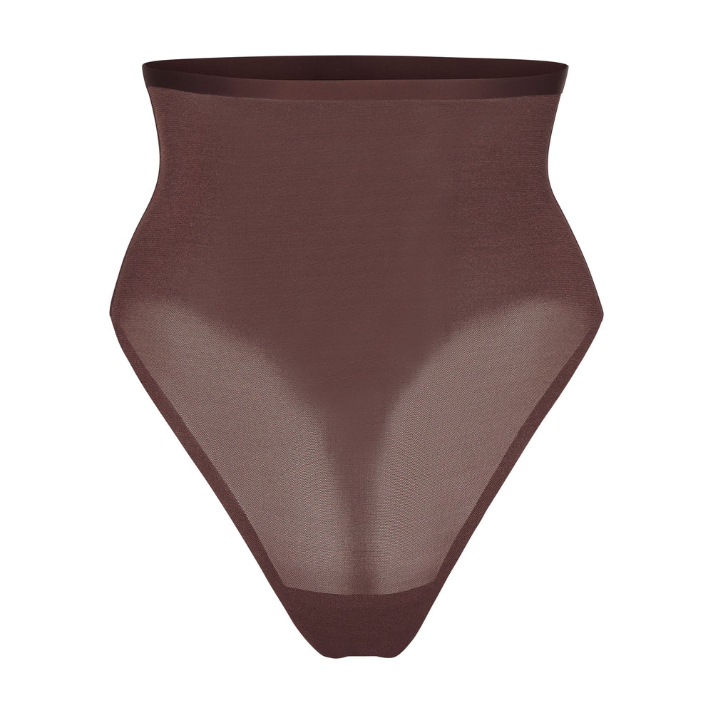 Lanières Skims SHEER SCULPT HIGH WAIST Chocolat | 412VFBAER