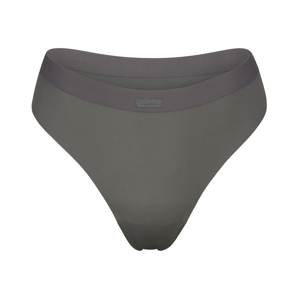 Lanières Skims SMOOTH RIB Grise Foncé | 721REIKJW