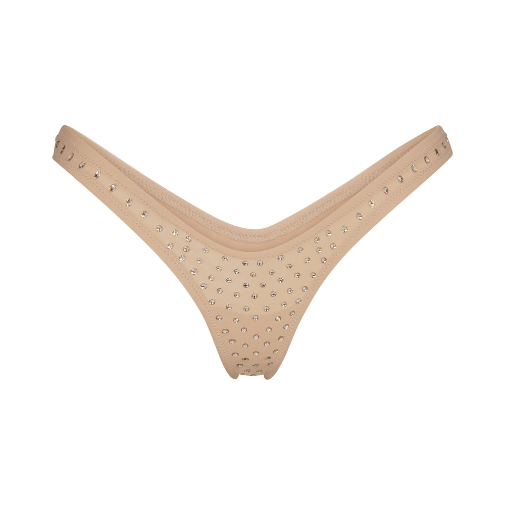 Lanières Skims SPARKLE JERSEY MINI Beige | 218ESIFBZ