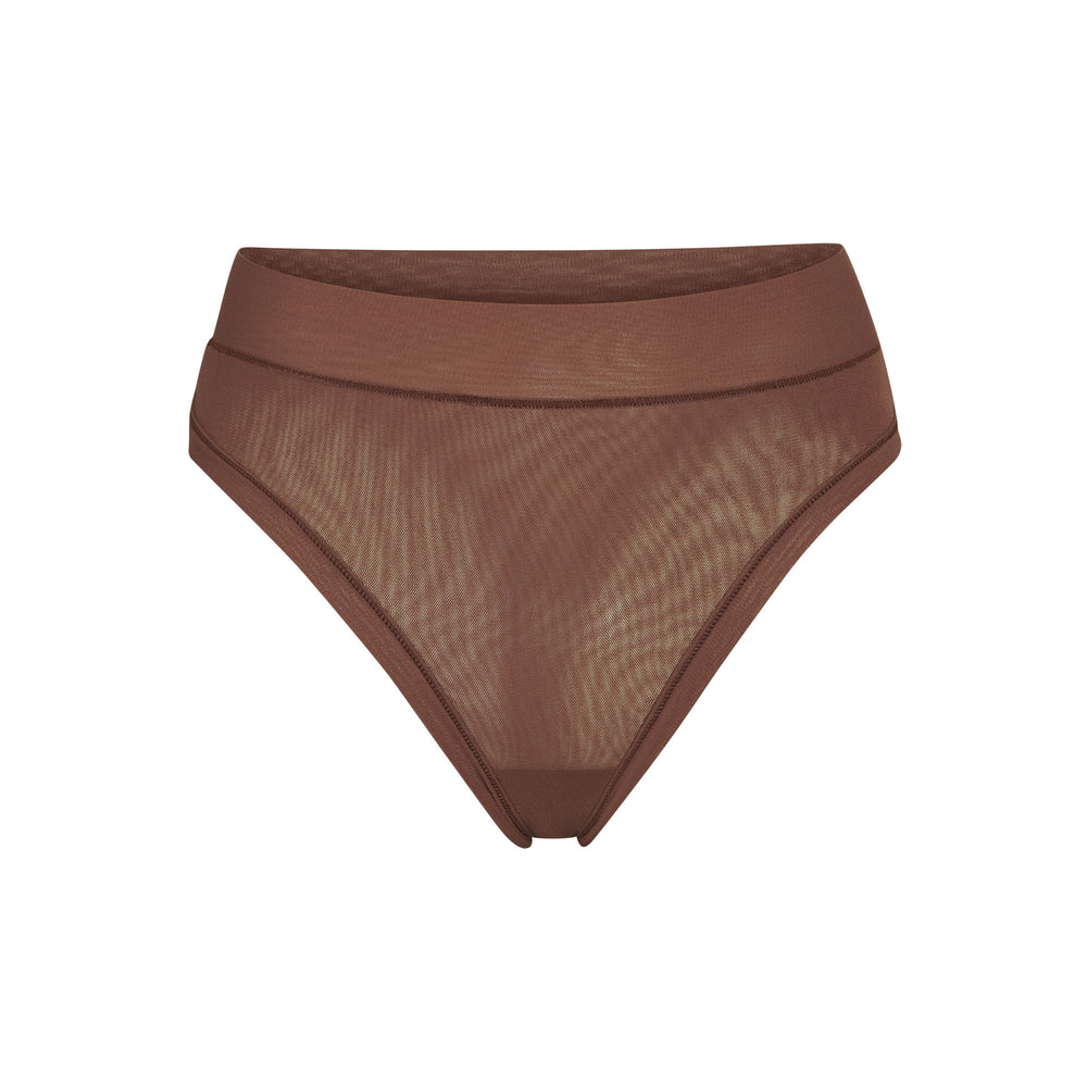 Lanières Skims SUMMER MESH MID WAIST Chocolat | 541KCYEGD
