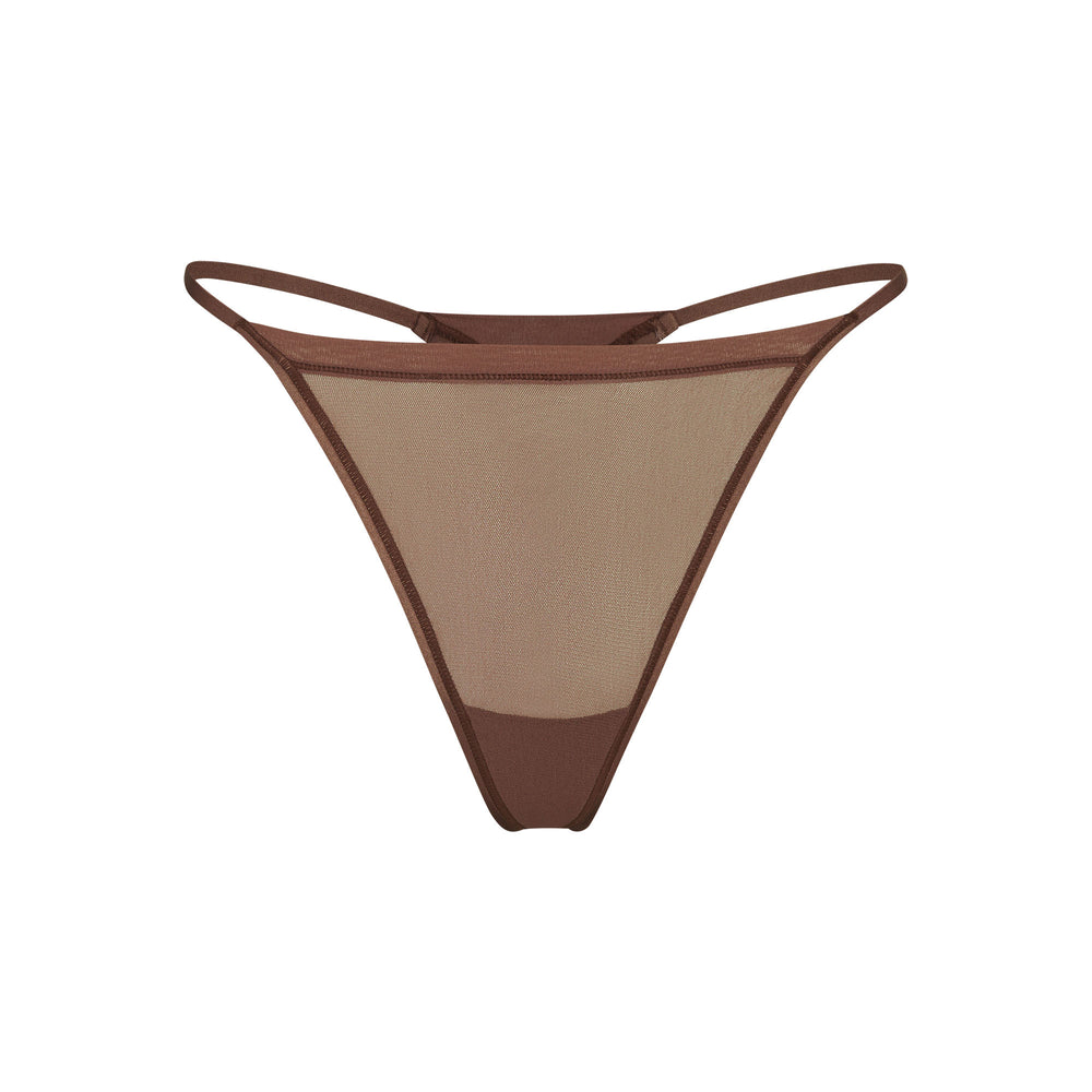 Lanières Skims SUMMER MESH STRING Chocolat | 254UHKCYI