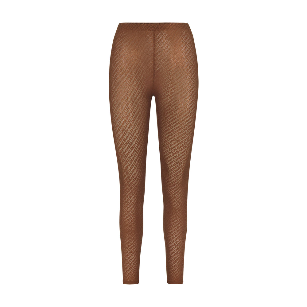 Leggings Skims LOGO MESH FOIL Marron | 986KVUNZT