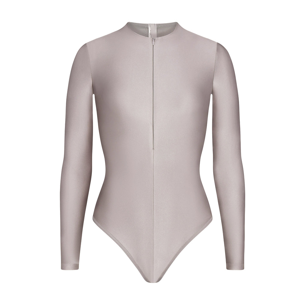 Long Sleeve Bodysuit Skims DISCO Argent | 136XVWTKQ