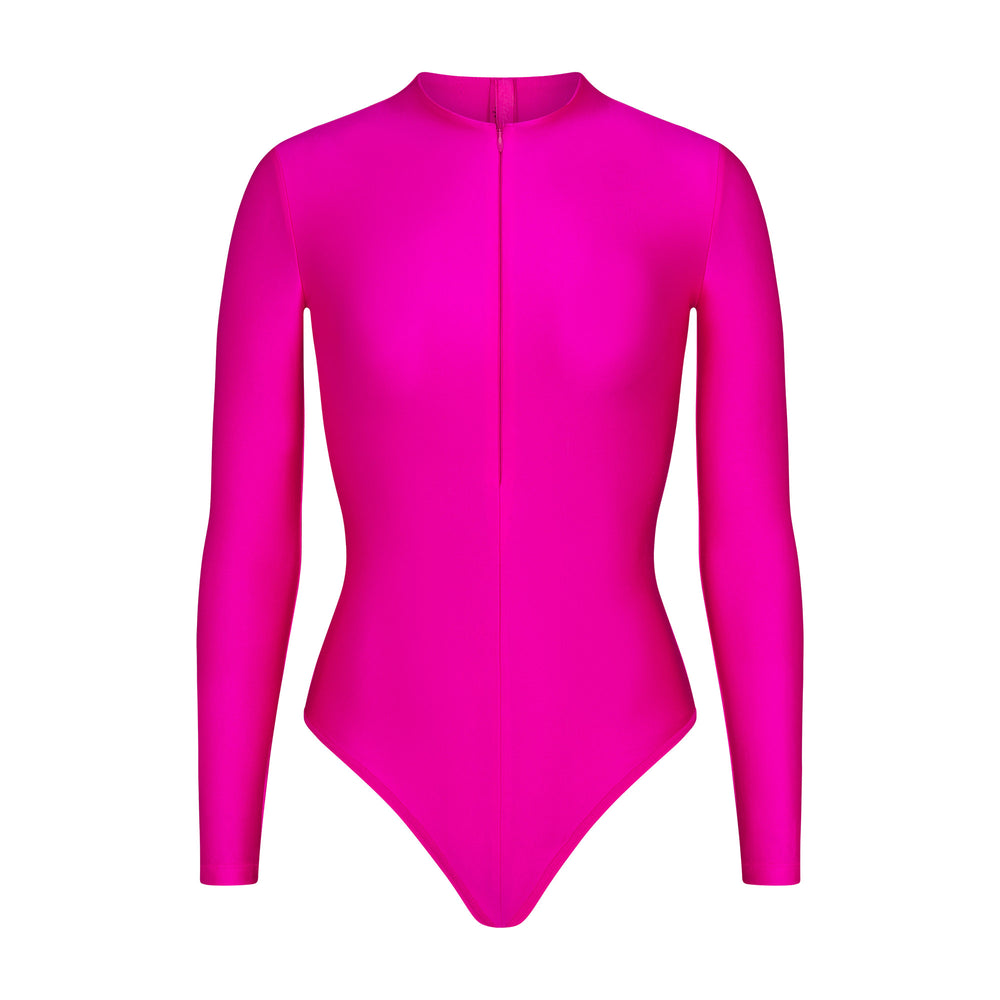 Long Sleeve Bodysuit Skims DISCO Fushia | 406ASIURV