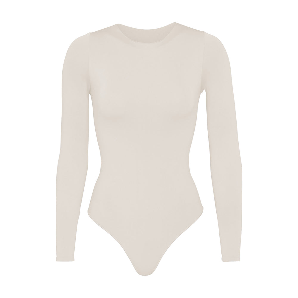 Long Sleeve Bodysuit Skims ESSENTIAL CREW NECK Blanche | 584ALHPTV