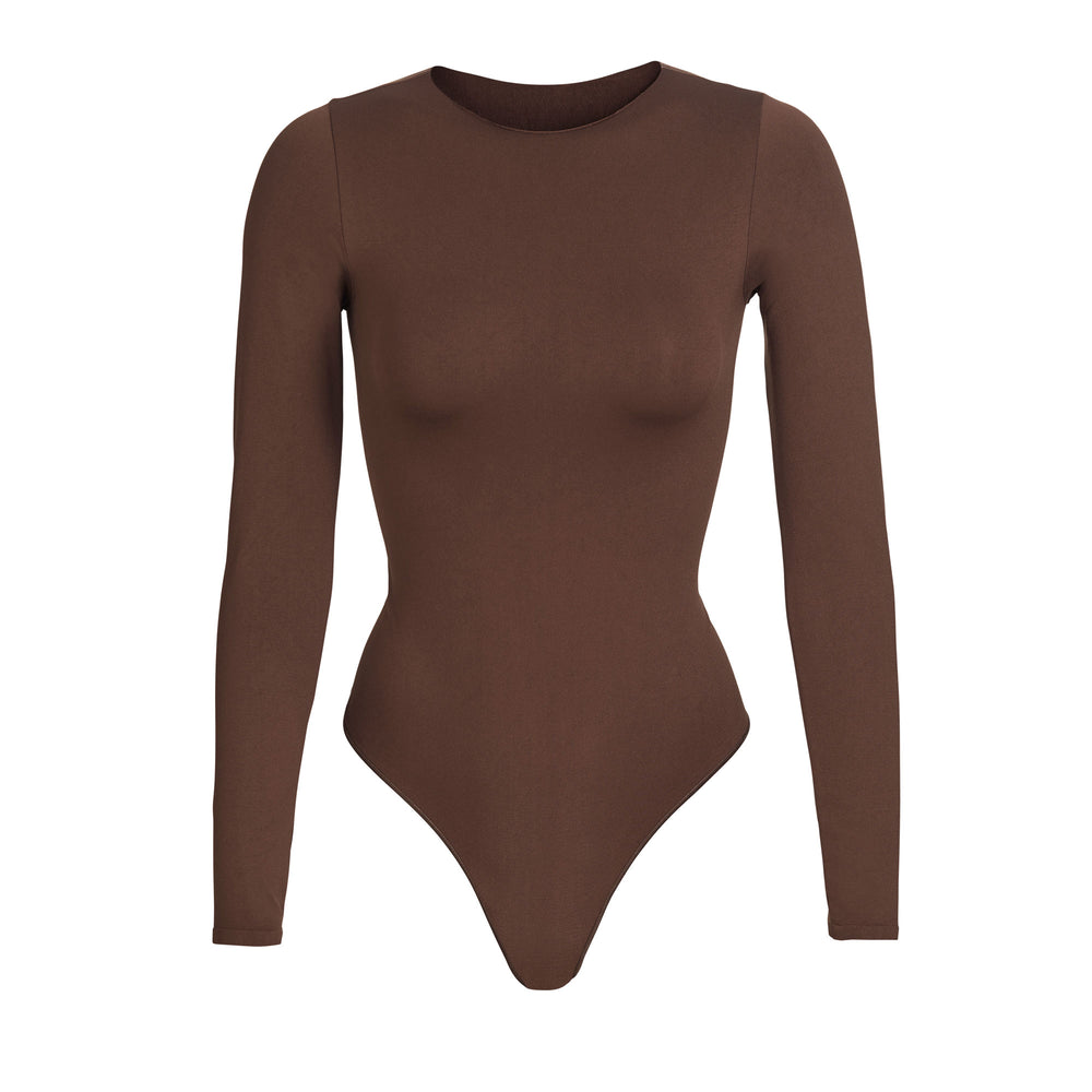 Long Sleeve Bodysuit Skims ESSENTIAL CREW NECK Cafe | 637XGUWMV