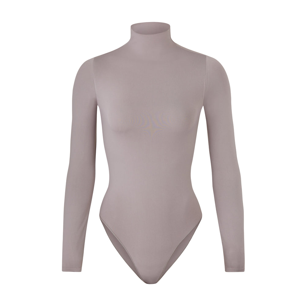 Long Sleeve Bodysuit Skims ESSENTIAL MOCK NECK Grise | 021TKPUJF