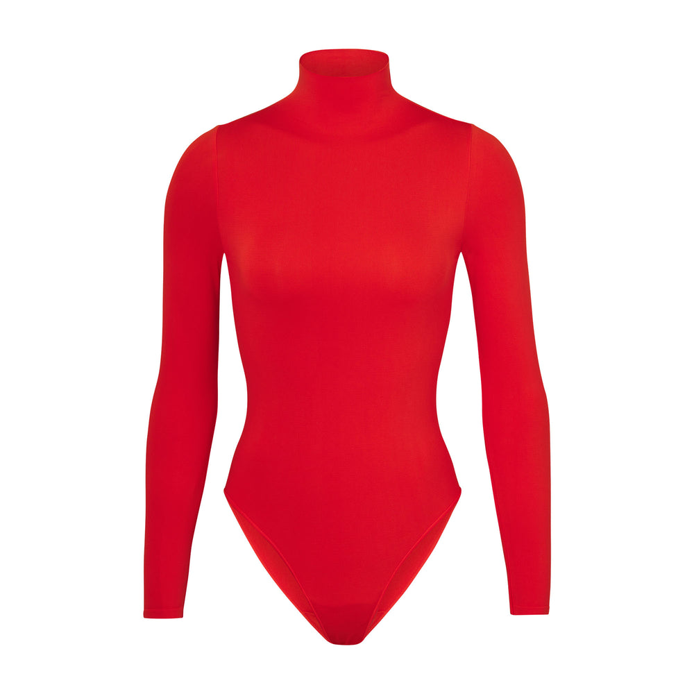 Long Sleeve Bodysuit Skims ESSENTIAL MOCK NECK Rouge | 391QEYWFO