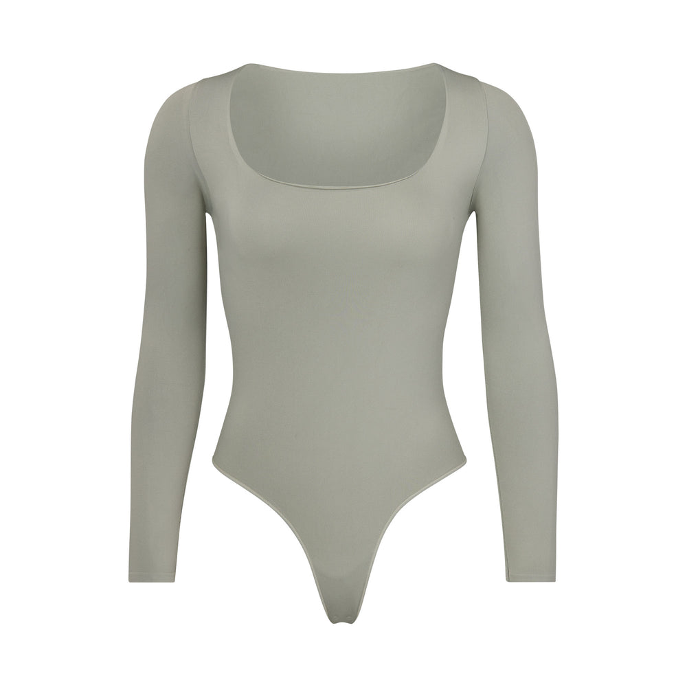Long Sleeve Bodysuit Skims ESSENTIAL SCOOP NECK Vert Clair | 147LWZCHF