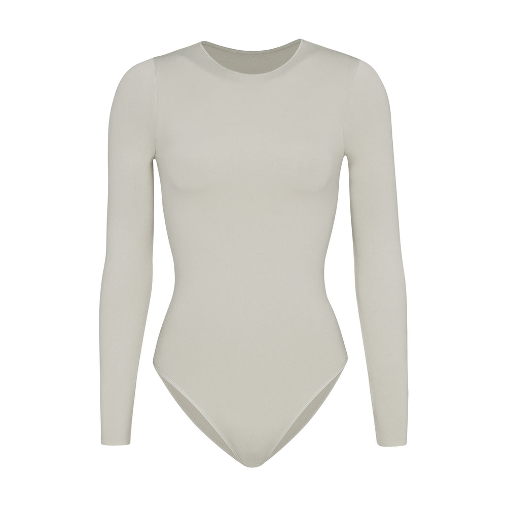 Long Sleeve Bodysuit Skims LIGHT ESSENTIAL CREW NECK Blanche | 297JNLEAI